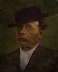 Uomo anziano con baffi